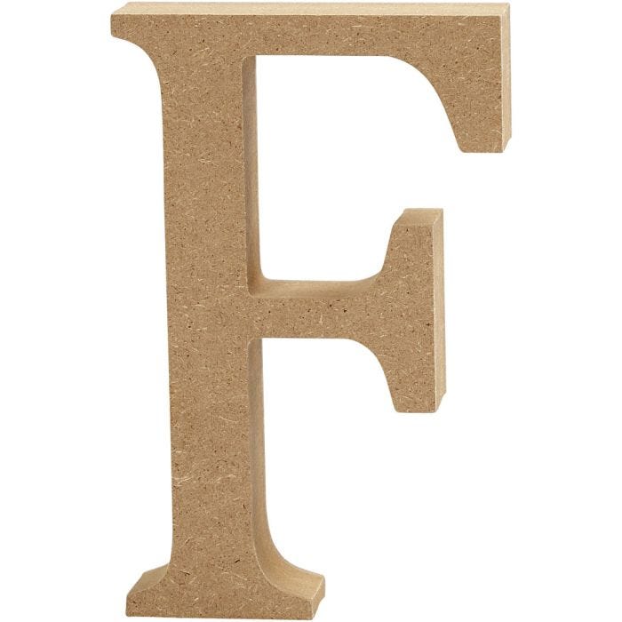 Letter, F, 8 cm, 1,5 cm, 1 pc