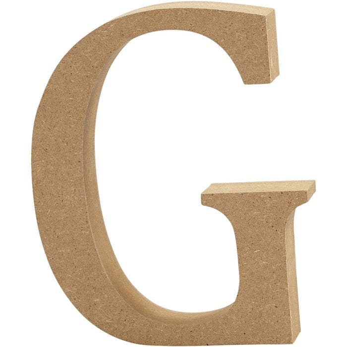 Letter, G, 8 cm, 1,5 cm, 1 pc