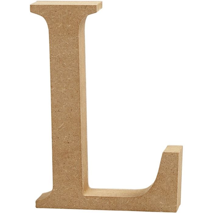 Letter, L, 8 cm, 1,5 cm, 1 pc
