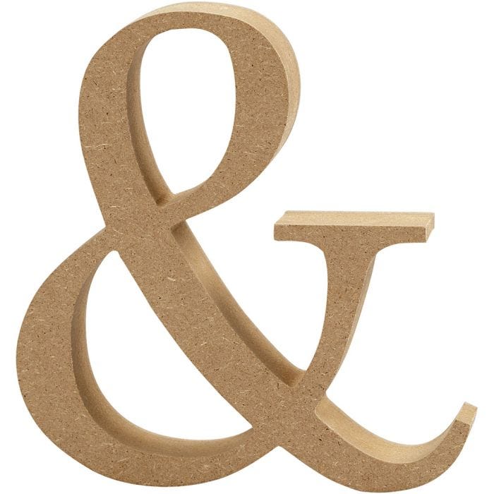 Symbol, &amp;, H: 8 cm, thickness 1,5 cm, 1 pc