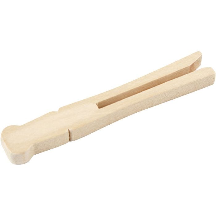 Clothes pegs, L: 9,5 cm, W: 1,4 cm, 6 pc/ 1 pack