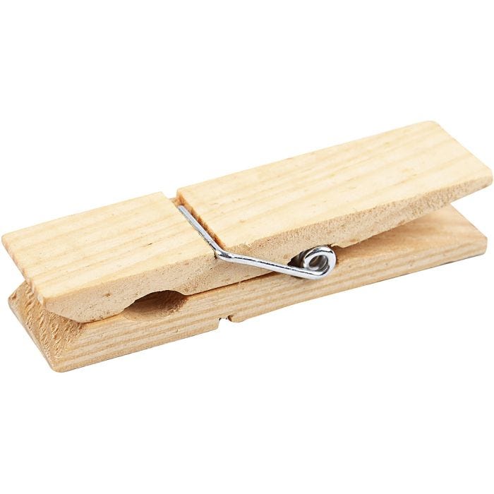 Wooden Peg, L: 7,2 cm, W: 2 cm, 4 pc/ 1 pack