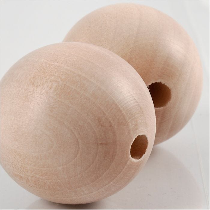Wooden Bead, 35 mm, 6 mm, 2pc/ 1 pack