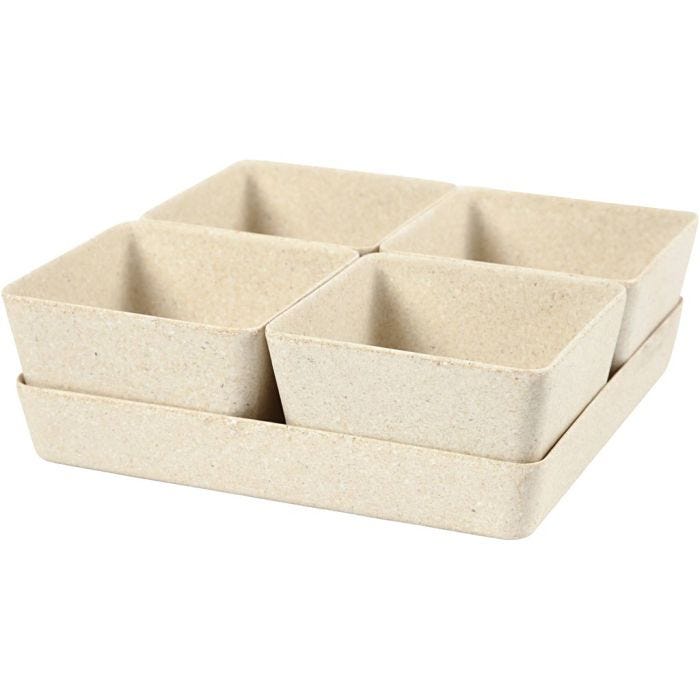 Flower pots, 8 cm, 19,5 cm, 1 set