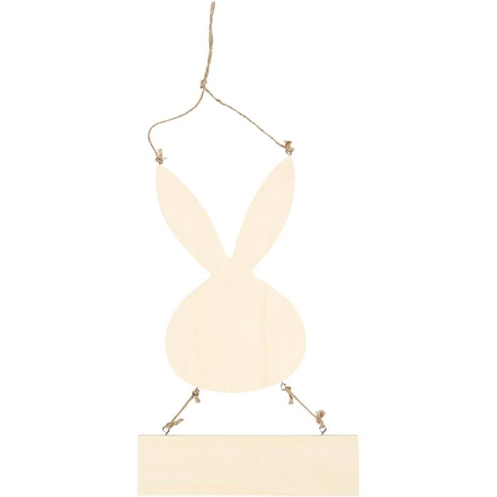 Rabbit with sign, 29,5 cm, 19,2 cm, 1 pc