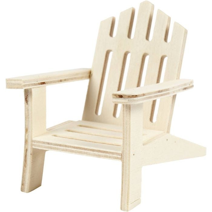 Garden Chair, H: 9 cm, D. 9 cm, W: 7,5 cm, 1 pc