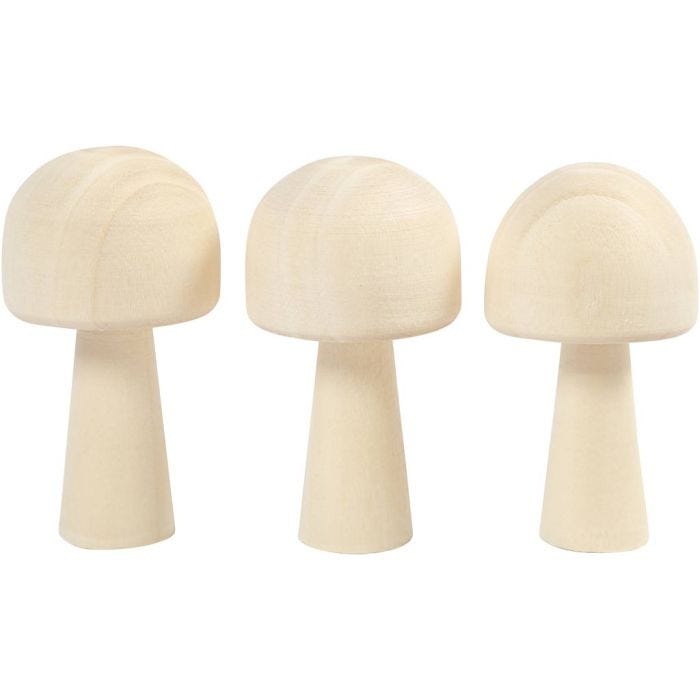 Toadstool, H: 5,2 cm, dia. 2,9 cm, 3 pc/ 1 pack