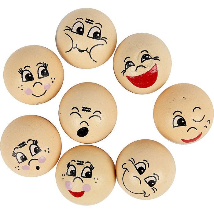 Heads, dia. 20 mm, light beige, 16pc/ 1 pack