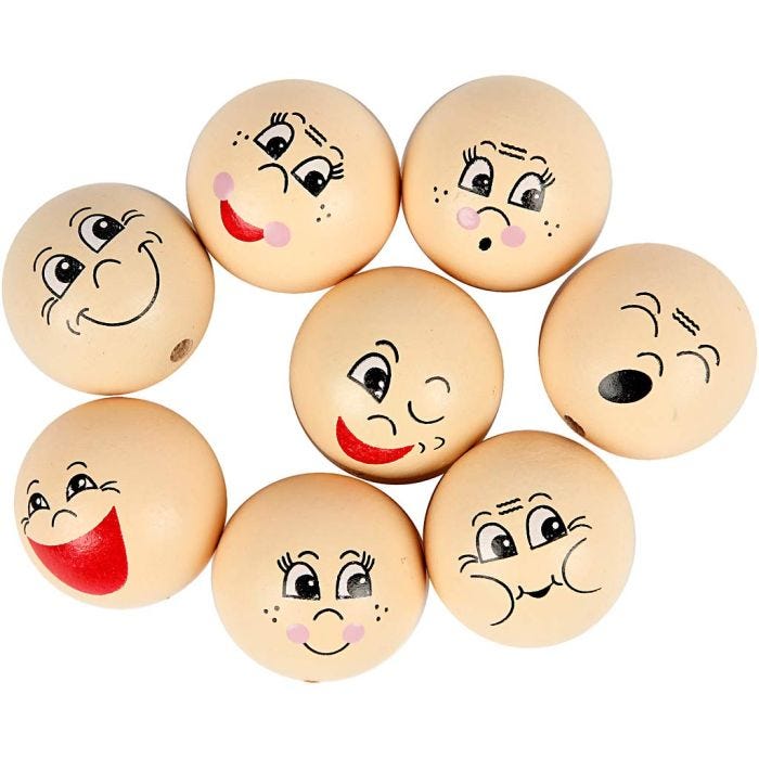 Heads, 30 mm, light beige, 16pc/ 1 pack