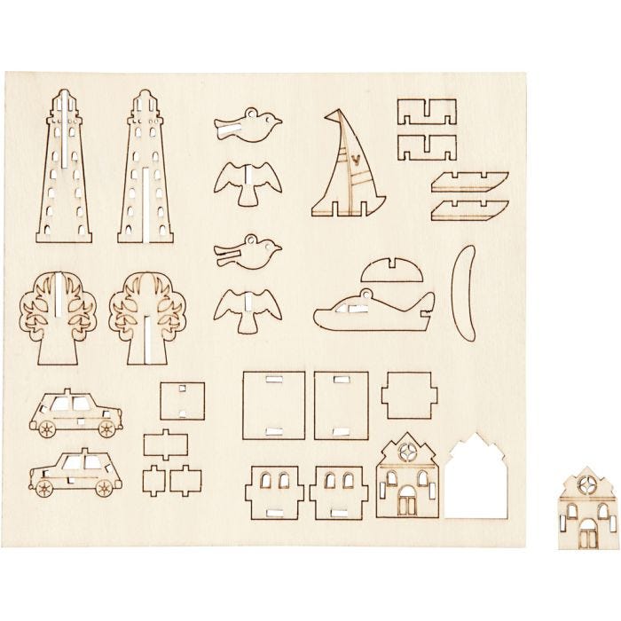 Self-assembly Figures, everyday, 15,5 cm, 17 cm, 3 mm, 1 pack