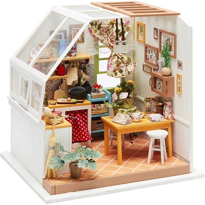 DIY Miniature Room, Kitchen, 18,7 cm, 19 cm, 1 pc