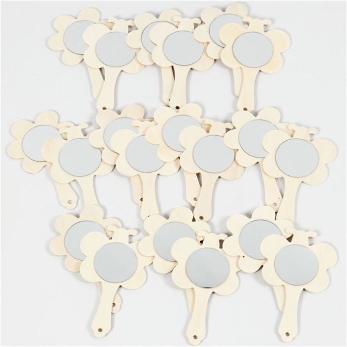 Hand Mirrors, H: 13,9 cm, W: 9 cm, 20pc/ 1 pack