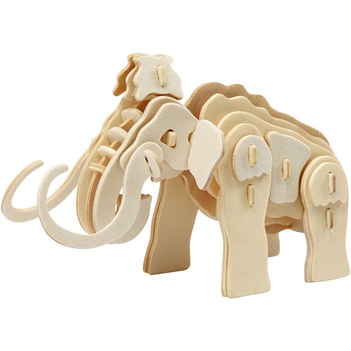 3D Construction figure, mammoth, 19x8,5x11 cm, 1 pc