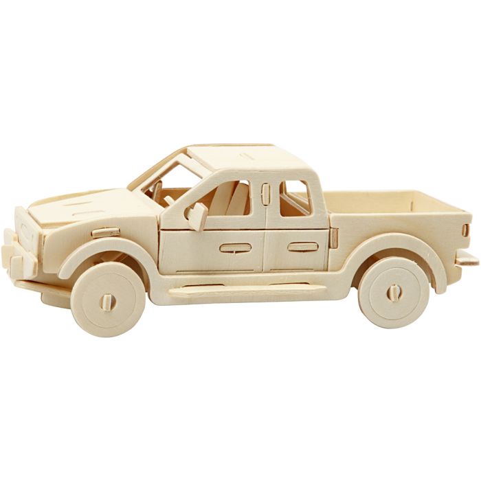 3D Construction figure, Pick-up truck, 19,5x8x12 cm, 1 pc