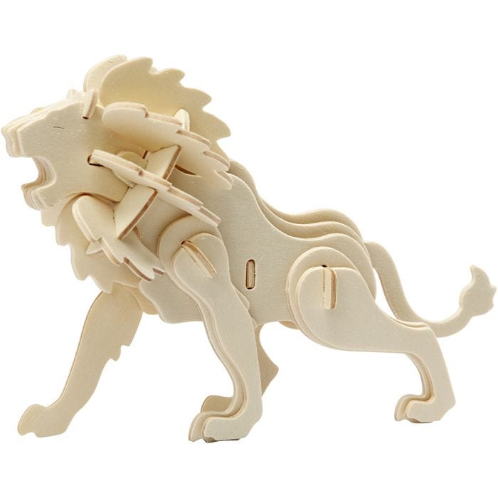3D Construction figure, lion, 18,5x7x7,3, 1 pc