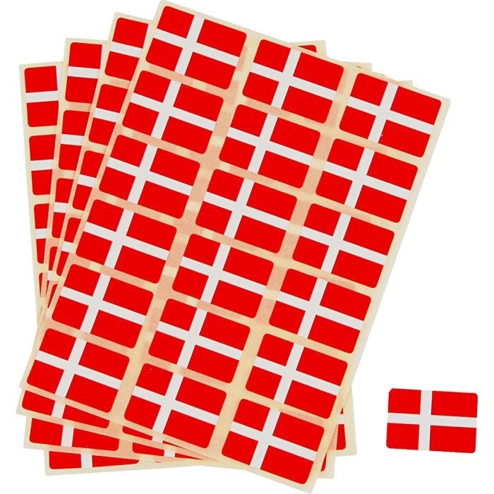 Flag Stickers, size 15x22 mm, 72 pc/ 1 pack