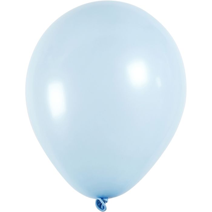 Balloons, round, dia. 23 cm, light blue, 10 pc/ 1 pack