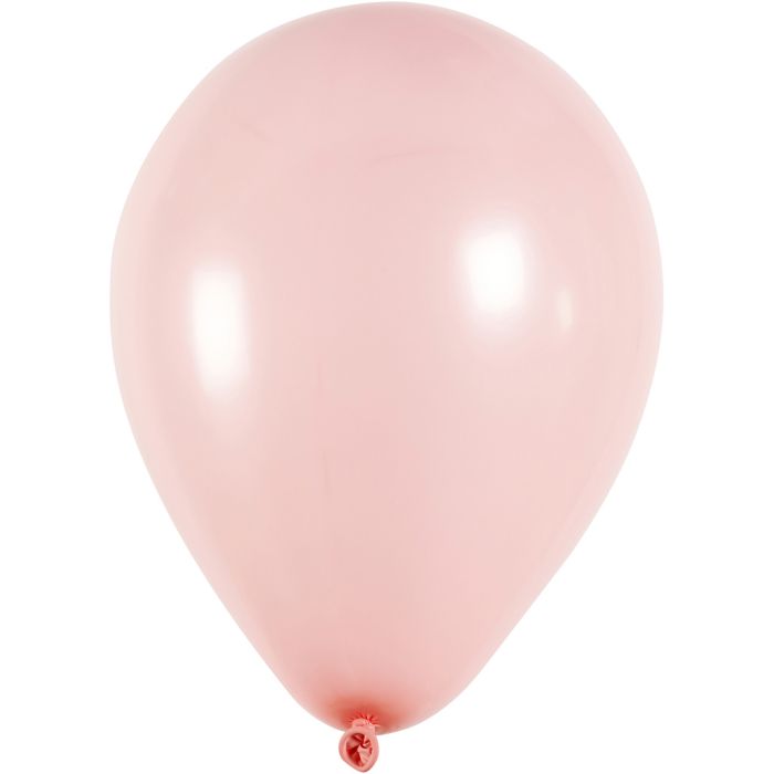 Balloons, round, dia. 23 cm, light red, 10 pc/ 1 pack