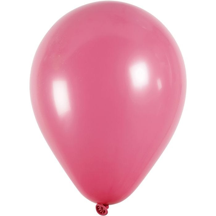 Balloons, round, dia. 23 cm, dark pink, 10 pc/ 1 pack