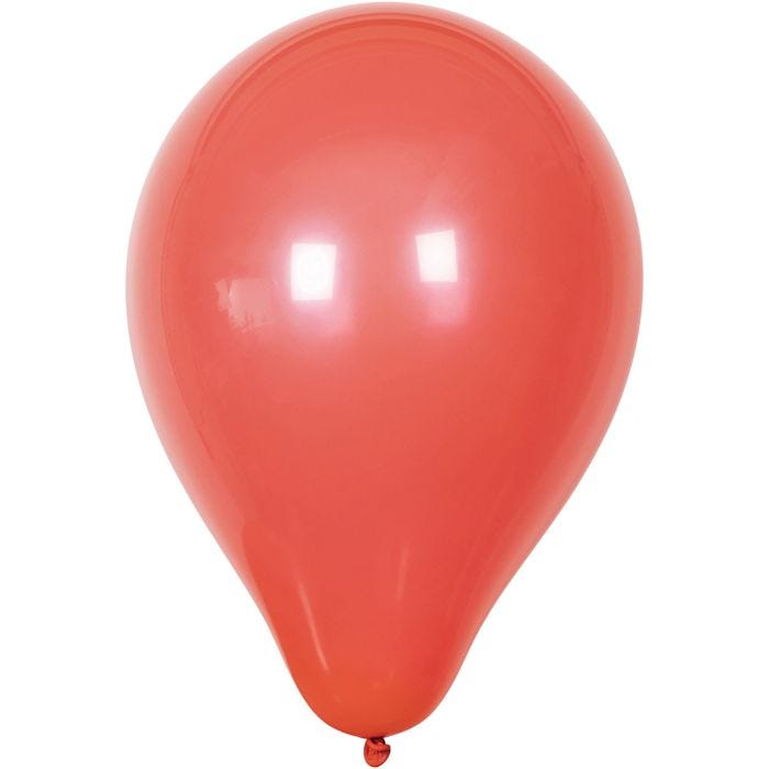 Balloons, round, 23 cm, red, 10pc/ 1 pack