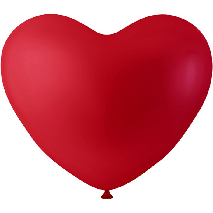 Balloons, hearts, red, 8 pc/ 1 pack
