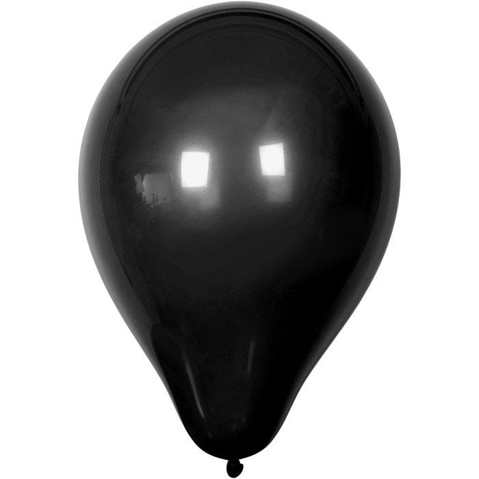 Balloons, dia. 23 cm, black, 10 pc/ 1 pack