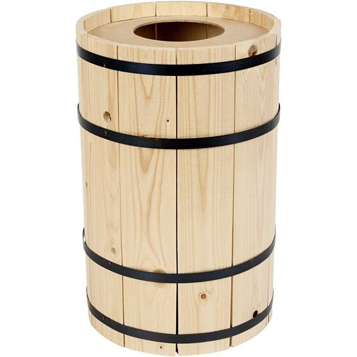 Carnival Barrel, pine, 38 cm, 24 cm, small, 1 pc