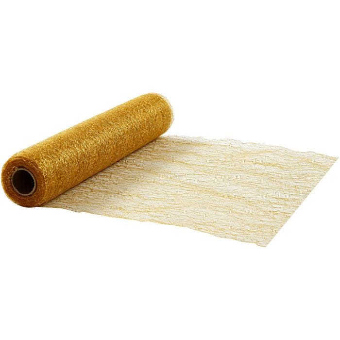 Table runner, 30 cm, gold, 10m/ 1 roll