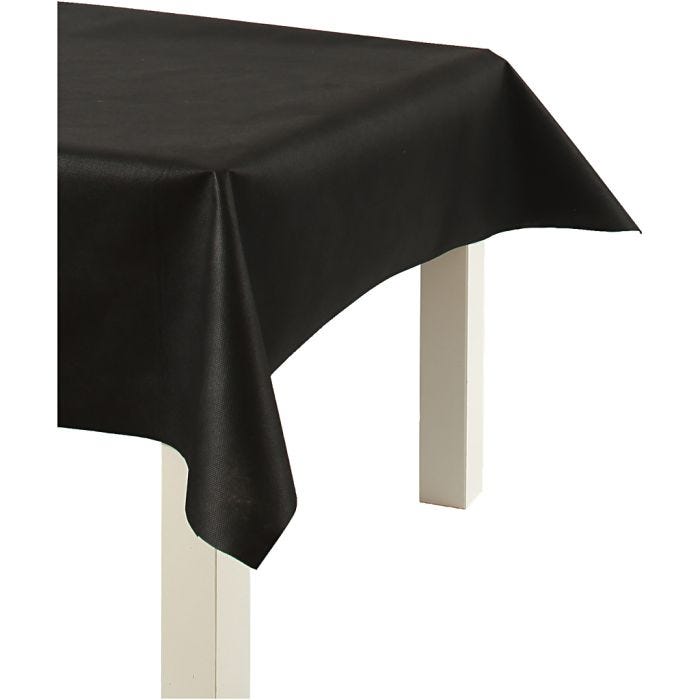 Tablecloth made of Imitation Fabric, W: 125 cm, 70 g, black, 10m/ 1 roll
