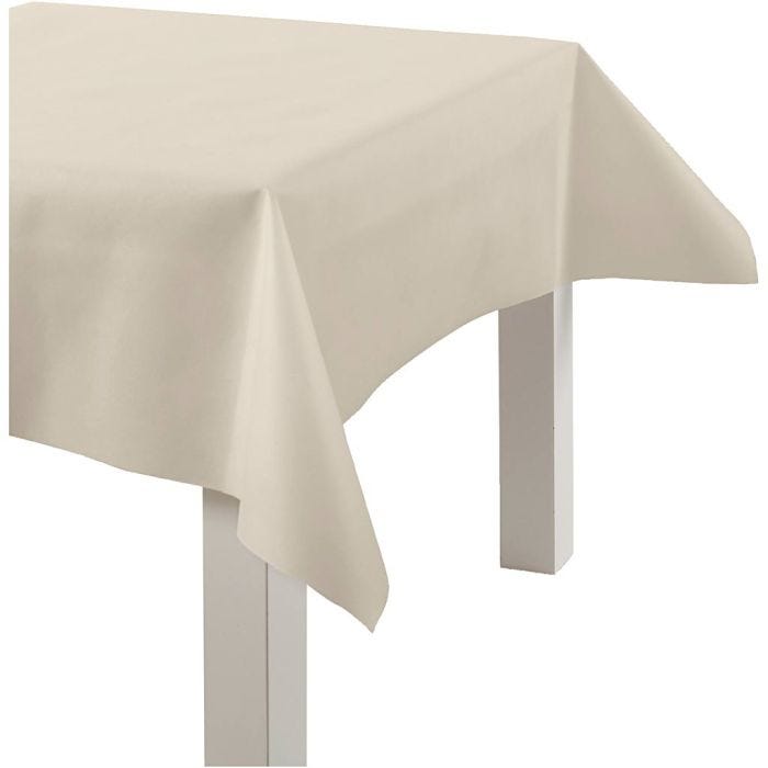 Tablecloth made of Imitation Fabric, W: 125 cm, 70 g, cream, 10m/ 1 roll