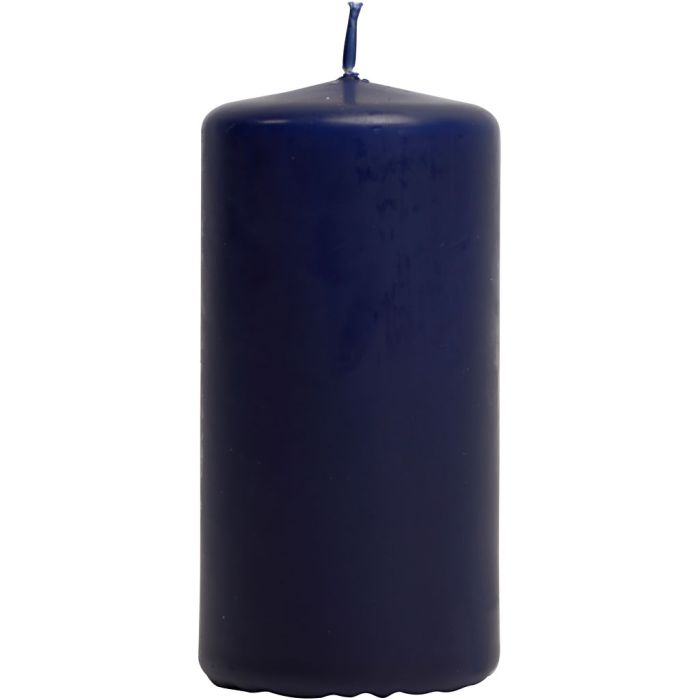 Candles, 100 mm, 50 mm, blue, 6pc/ 1 pack
