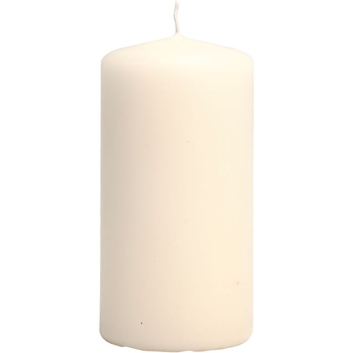 Candles, H: 100 mm, dia. 50 mm, off-white, 6pc/ 1 pack