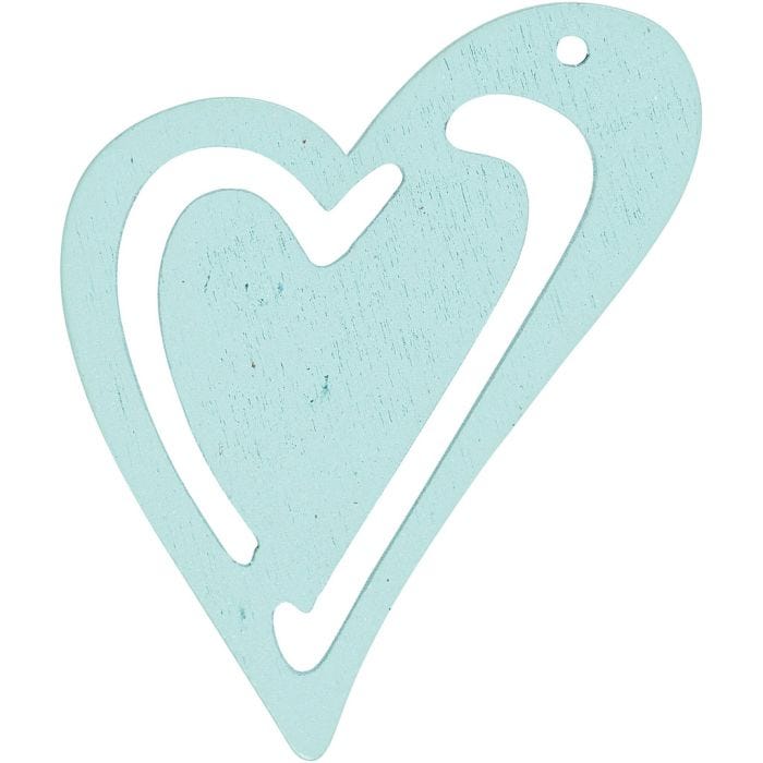 Heart, 55x45 mm, 2 mm, turquoise, 10pc/ 1 pack