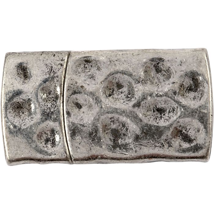 Magnetic Clasp, 7x29 mm, 3x10 mm, antique silver, 1 pc