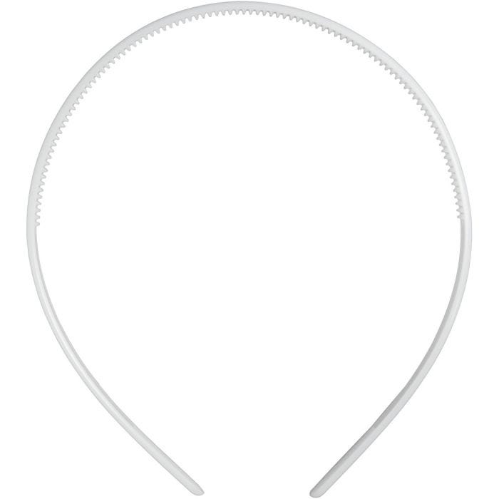 Hair Bands, 8 mm, white, 5pc/ 1 pack
