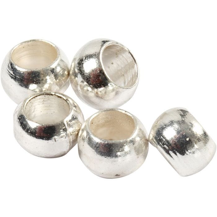 Crimp Beads, dia. 2 mm, silver, 1000 pc/ 1 pack
