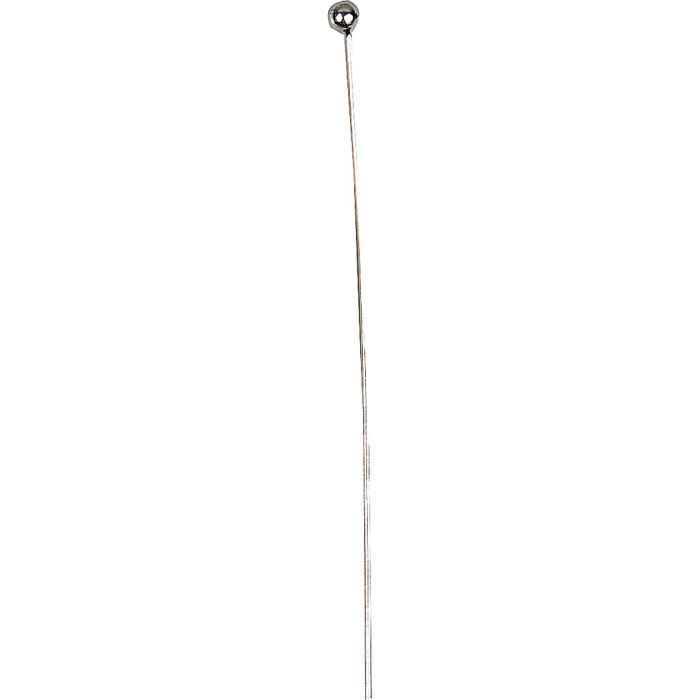 Ball Head Pins, L: 60 mm, silver-plated, 150 pc/ 1 pack