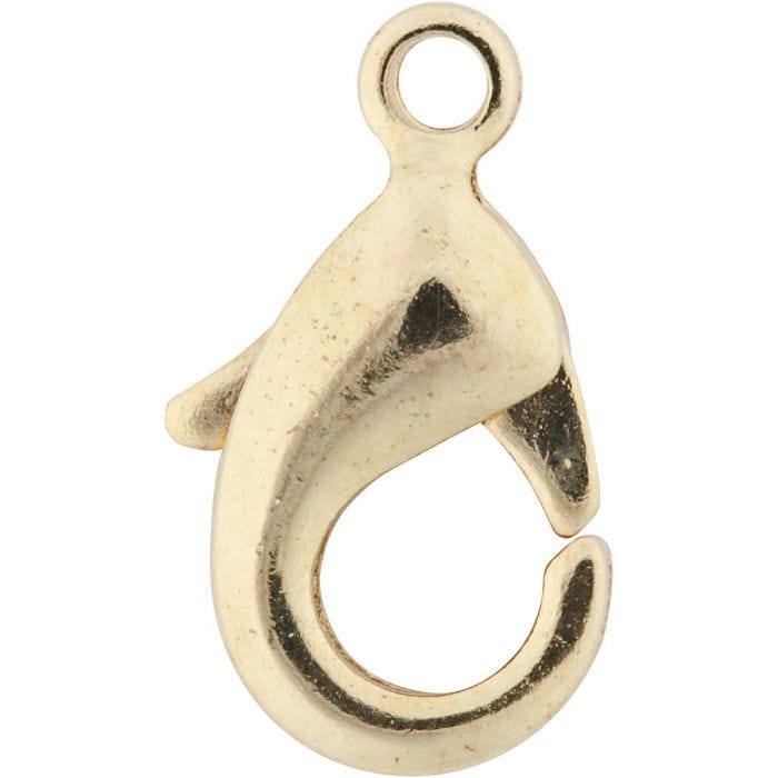 Carabiners, 10,1 mm, gold-plated, 5pc/ 1 pack