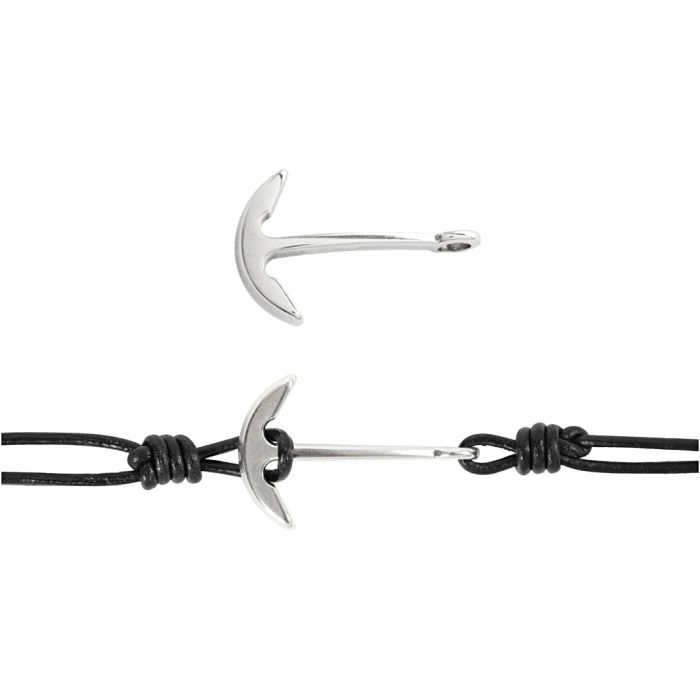 Jewelery Clasp, L: 40 mm, W: 25 mm, silver-plated, 1 pc