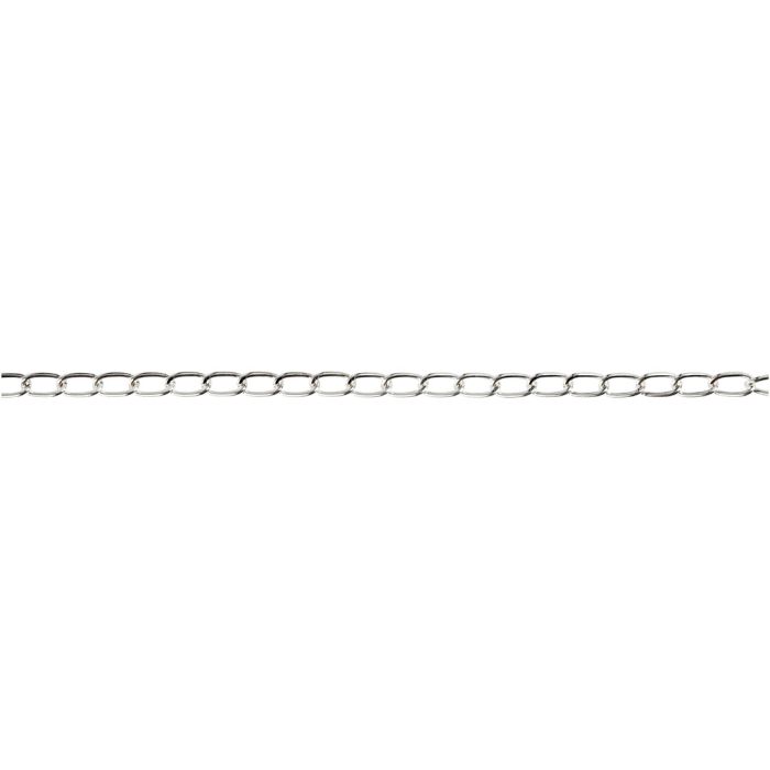 Chain, W: 6 mm, silver-plated, 5 m/ 1 pc