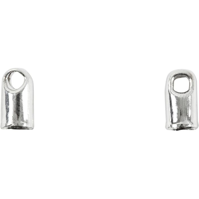 End Caps, dia. 3,2 mm, silver-plated, 10 pc/ 1 pack