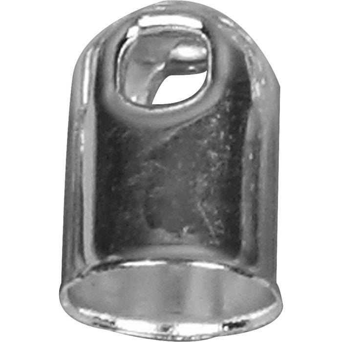 End Caps, dia. 6 mm, silver-plated, 6 pc/ 1 pack