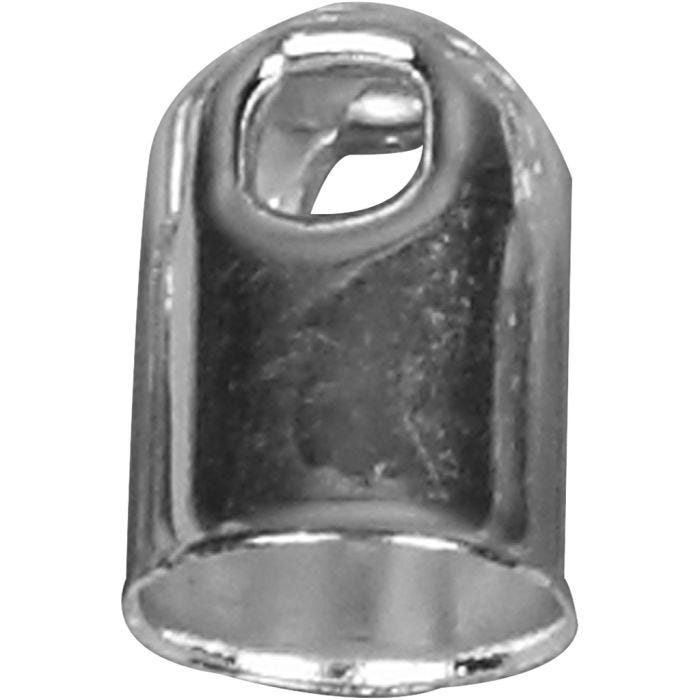 End Caps, dia. 6 mm, silver-plated, 50 pc/ 1 pack