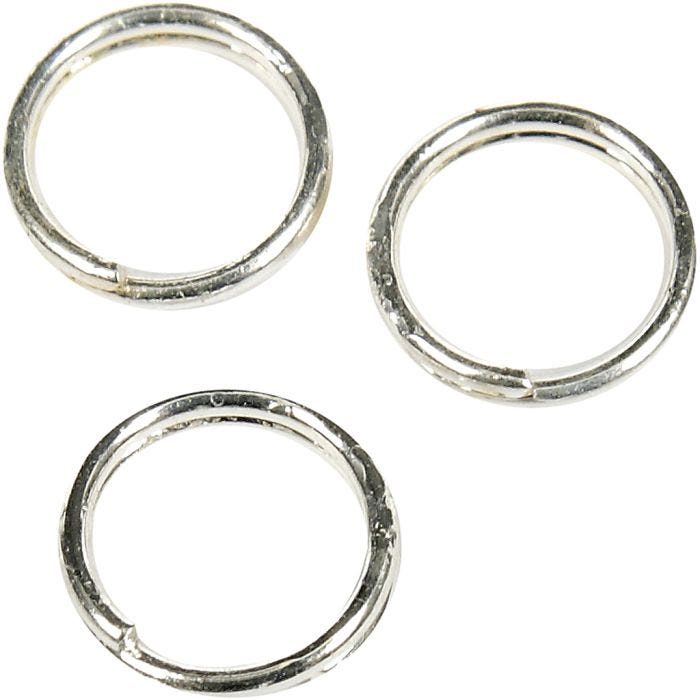 Split Ring, dia. 5 mm, silver-plated, 300 pc/ 1 pack