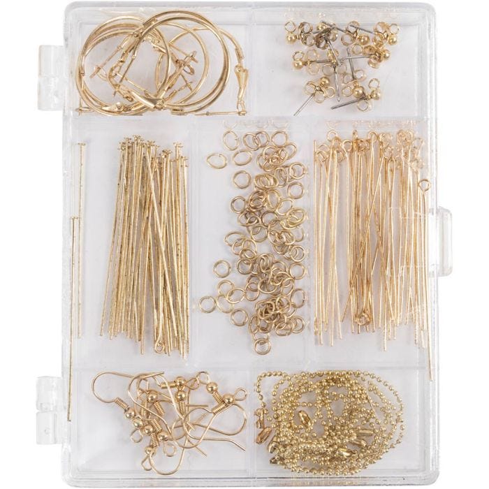 Jewellery Starter Kit, gold-plated, 1 set