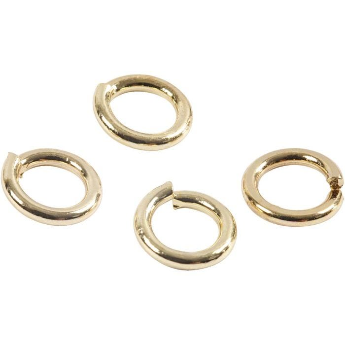 Jump Ring, 0,7 mm, gold-plated, 500pc/ 1 pack