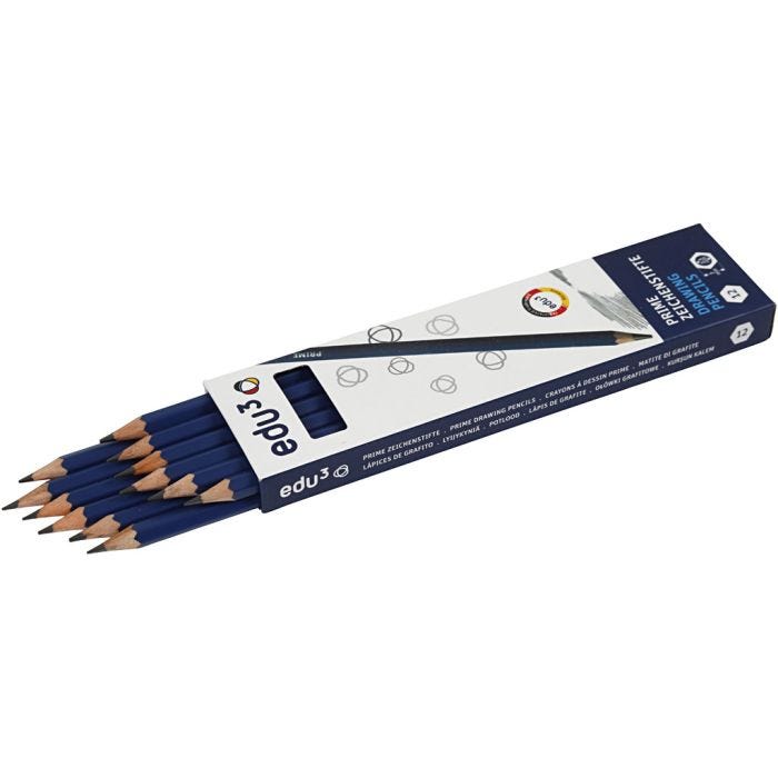 edu Drawing Pencil, 4B, 12pc/ 1 pack