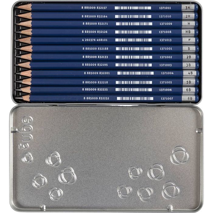 edu Drawing Pencil, B,2B,3B,4B,5B,6B,HB,F,H,2H, 12 pc/ 1 pack
