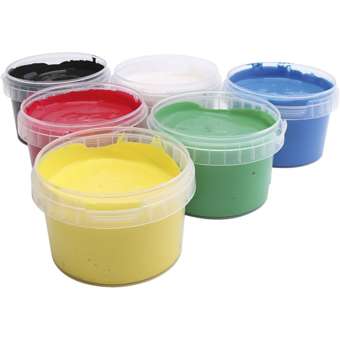 PRIMO Finger Paint, assorted colours, 6x250 ml/ 1 pack