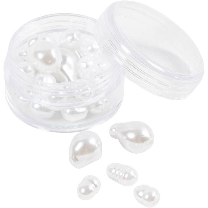 Wax Beads, Oval, dia. 6-14 mm, hole size 1,3-1,5 mm, 30 pc/ 1 pack